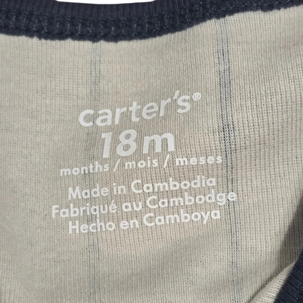 Carters Baby Boys 4-Pack Long Sleeve Sport Bodysuits Navy Red 18M 1T439410